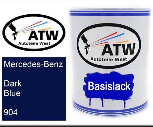 Mercedes-Benz, Dark Blue, 904: 1L Lackdose, von ATW Autoteile West.